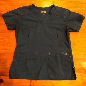 Wonder Wink royal blue scrub set